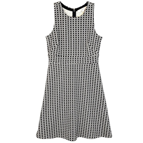LOFT Dresses & Skirts - NEW $80 Ann Taylor LOFT Sleeveless Knee-Length Fit & Flare Dress Black Geo Print